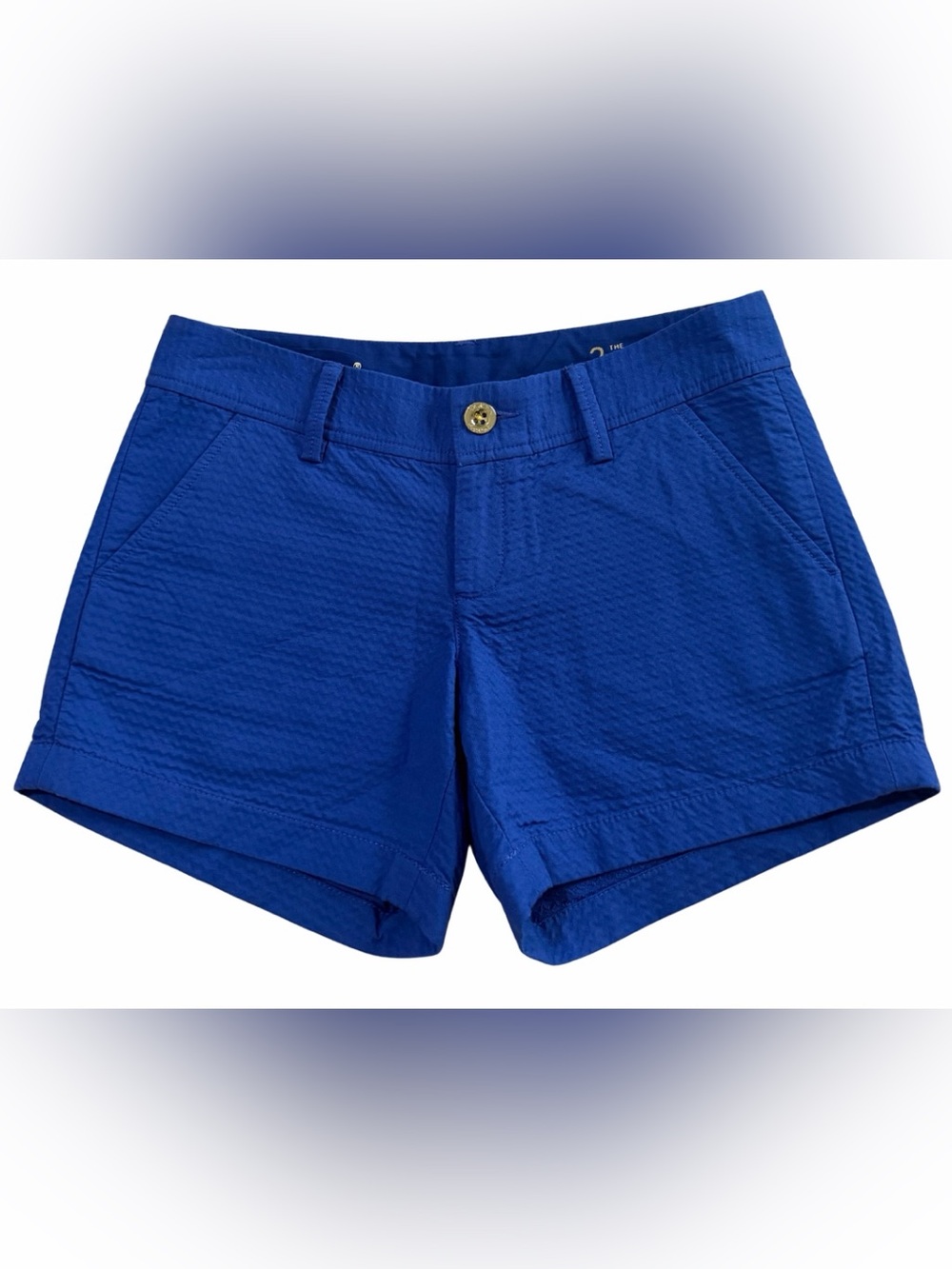 Lilly Pulitzer Callahan Shorts Size 2 Royal Blue 100% Cotton Chino 5”